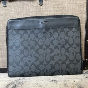 Coach Black and Gray Laptop Bag